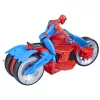Marvel Spider-Man Spider-Man Web Blast Cycle bērnu rotaļu komplekts ar pozējamu Spider-Man darbības figūru