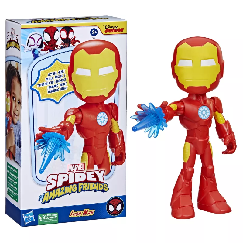 Marvel Spidey and His Amazing Friends Supersized Iron Man, 3 gadi, Marvel, sarkans, dzeltens