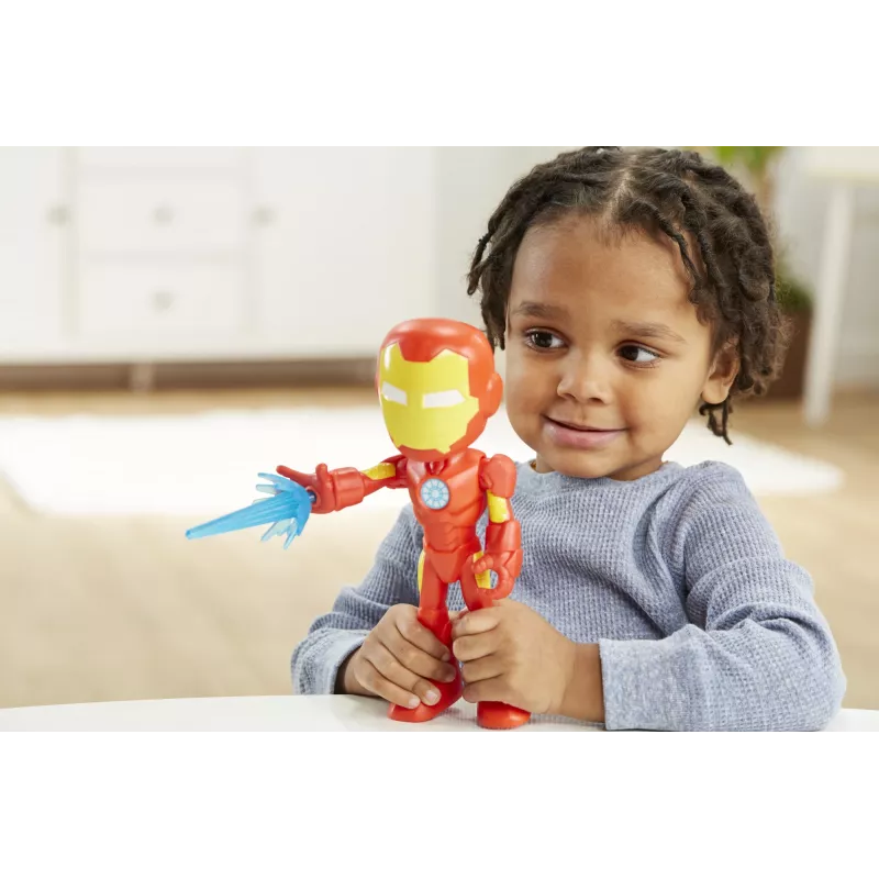 Marvel Spidey and His Amazing Friends Supersized Iron Man, 3 gadi, Marvel, sarkans, dzeltens