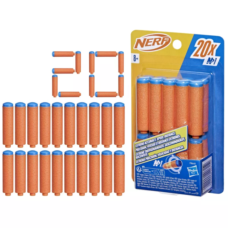 Refill Nerf N Series N1-Darts 20x Blue oranža F8640