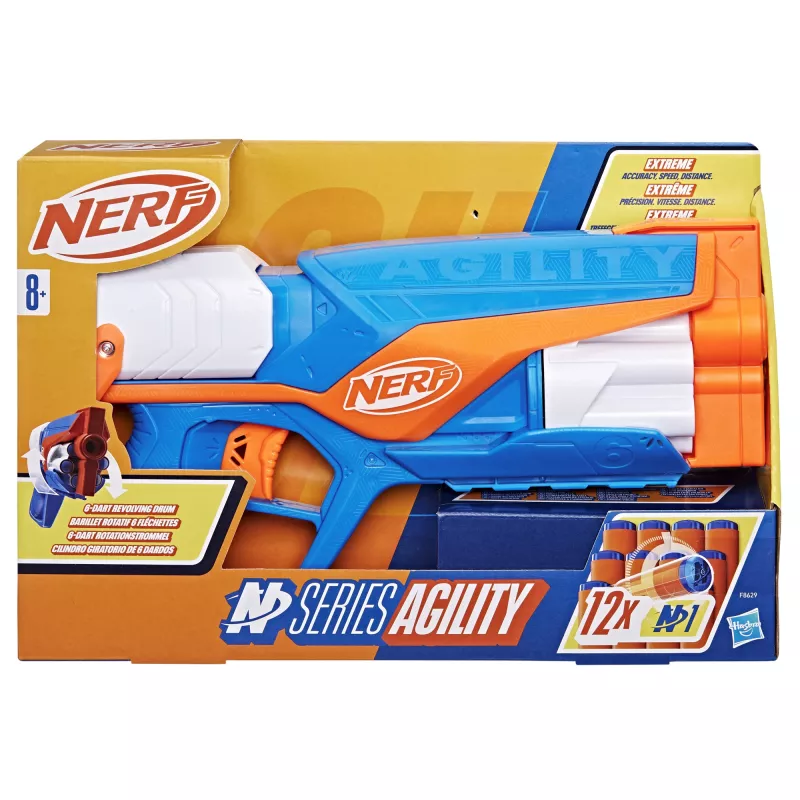 Rotaļu šāvējs NERF N Series Agility zils oranžs balts 8 gadi