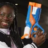 Rotaļu šāvējs NERF N Series Agility zils oranžs balts 8 gadi