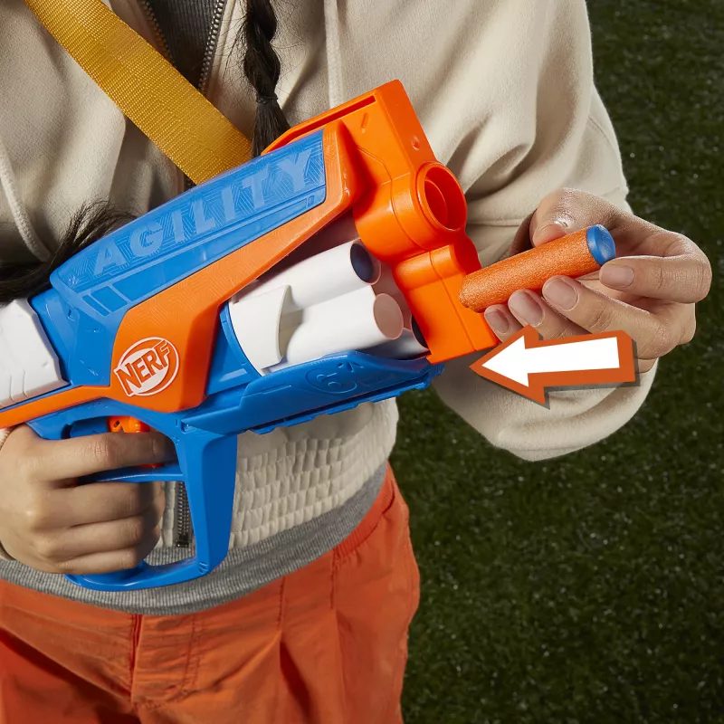 Rotaļu šāvējs NERF N Series Agility zils oranžs balts 8 gadi