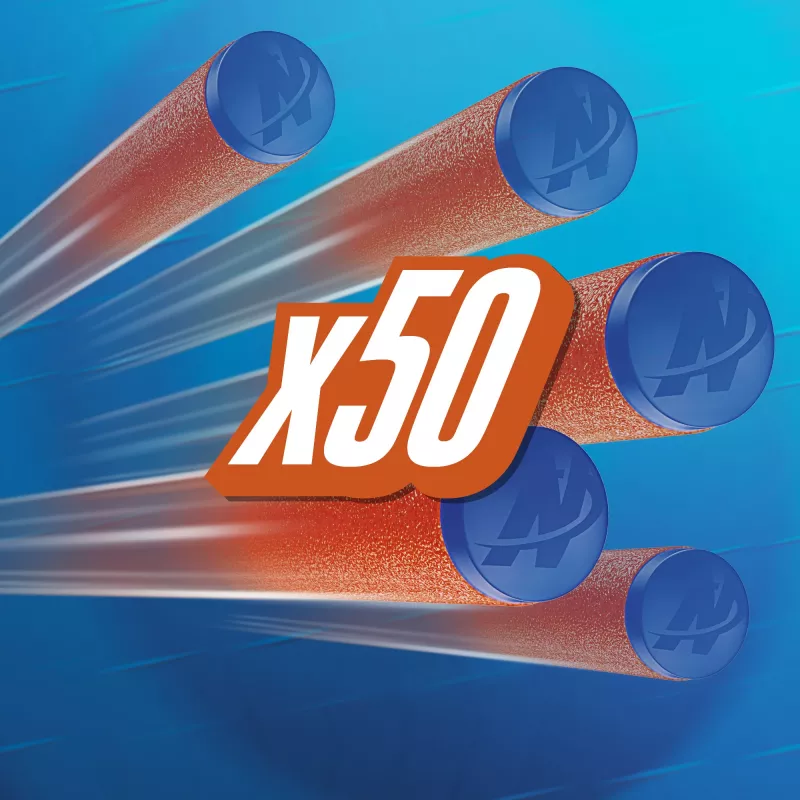 Nerf N Series N1-Darts 50x, Uzpilde, 8 gadi, 50 gab., Zila, Oranža