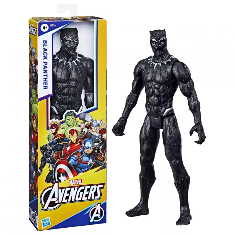 Marvel Avengers Titan Hero Black Panther figūra, 4 gadi, Daudzkrāsains, Plastmasa