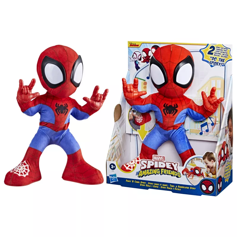 Marvel Spidey and His Amazing Friends Dance 'N Crawl Spidey, interaktīva plīša rotaļlieta ar mūziku un skaņām