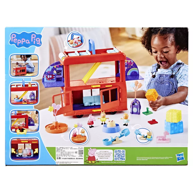 Peppa Pig 2-in-1 Party Bus, Action/Adventure, 3 gadi, Daudzkrāsains, Plastmasa