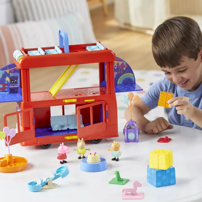 Peppa Pig 2-in-1 Party Bus, Action/Adventure, 3 gadi, Daudzkrāsains, Plastmasa