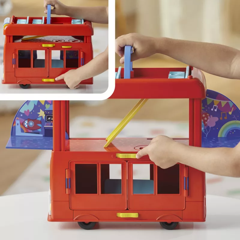 Peppa Pig 2-in-1 Party Bus, Action/Adventure, 3 gadi, Daudzkrāsains, Plastmasa