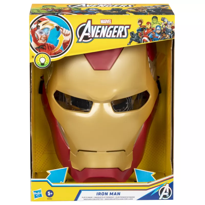Marvel Avengers Iron Man Flip FX maska, Bērns, Sejas maska, 5 gadi, Filma, 1 gab.
