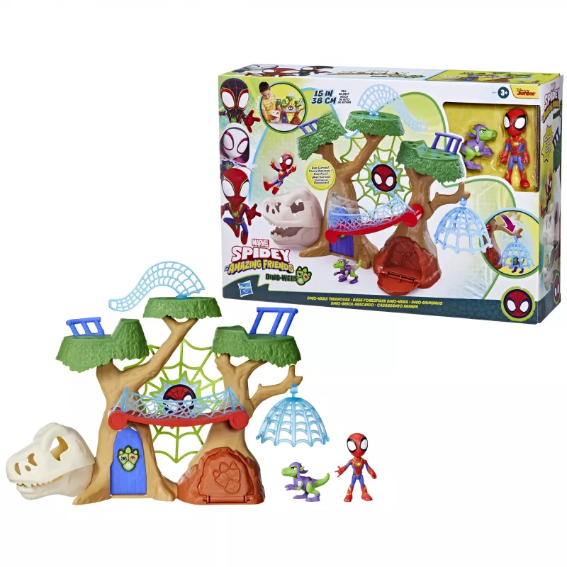 Rotaļu komplekts Action/Adventure Hasbro Marvel Spidey and His Amazing Friends Dino Webs Treehouse
