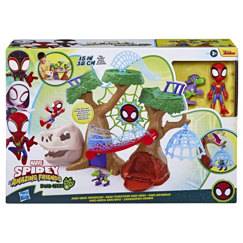 Rotaļu komplekts Action/Adventure Hasbro Marvel Spidey and His Amazing Friends Dino Webs Treehouse