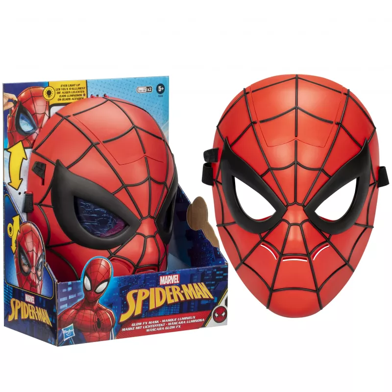 Marvel Spider-Man Glow FX maska, pieaugušajiem un bērniem, sejas maska, 5 gadi, filma, 1 gab.