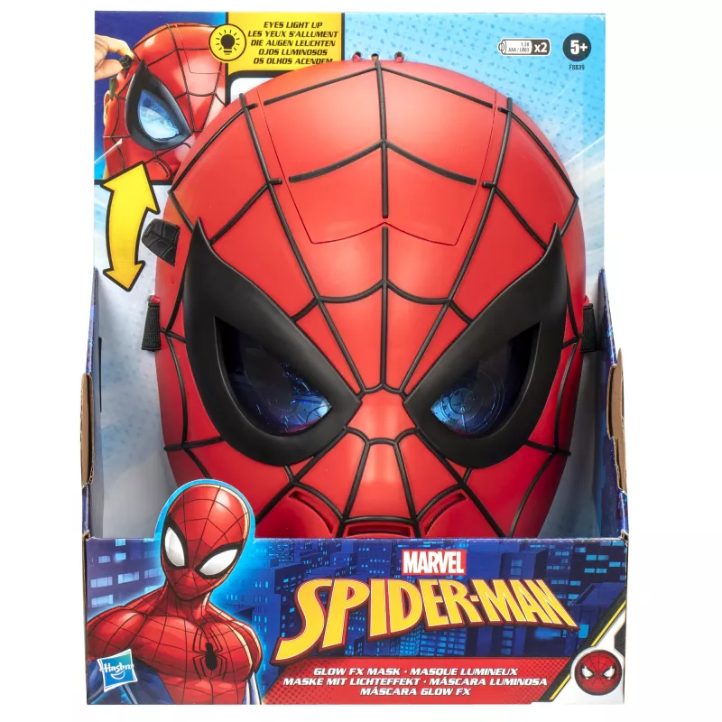 Marvel Spider-Man Glow FX maska, pieaugušajiem un bērniem, sejas maska, 5 gadi, filma, 1 gab.