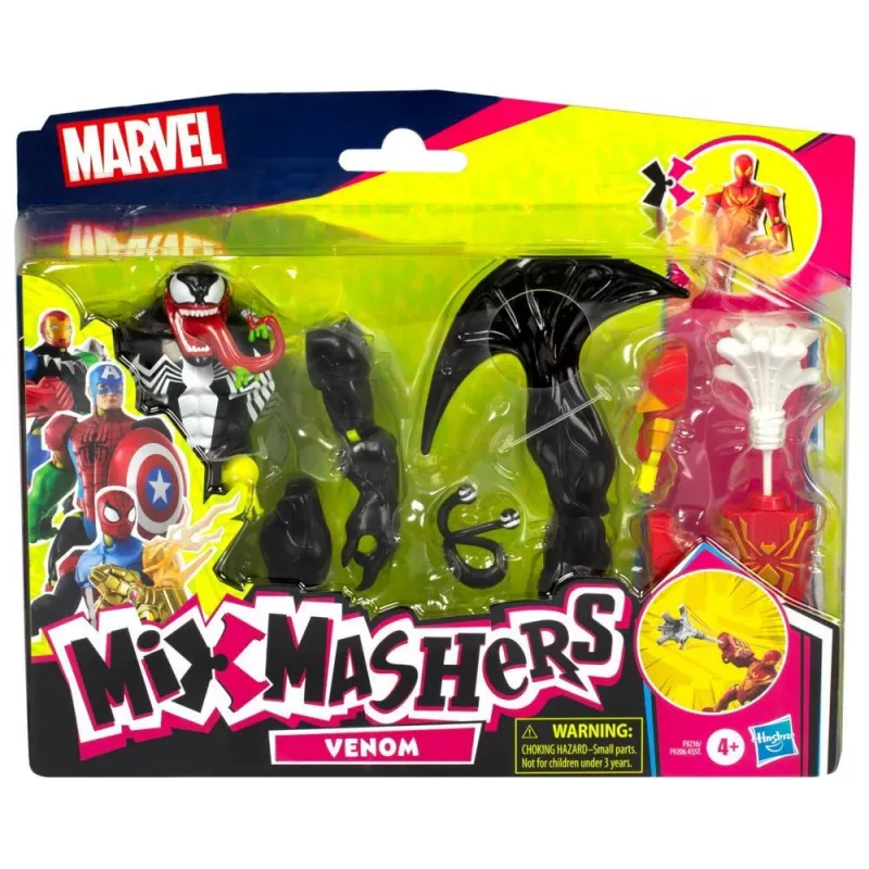 Marvel MixMashers Spider-Man Venom Mix-&-Match, 4 gadi, Daudzkrāsaina