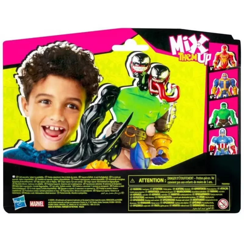 Marvel MixMashers Spider-Man Venom Mix-&-Match, 4 gadi, Daudzkrāsaina