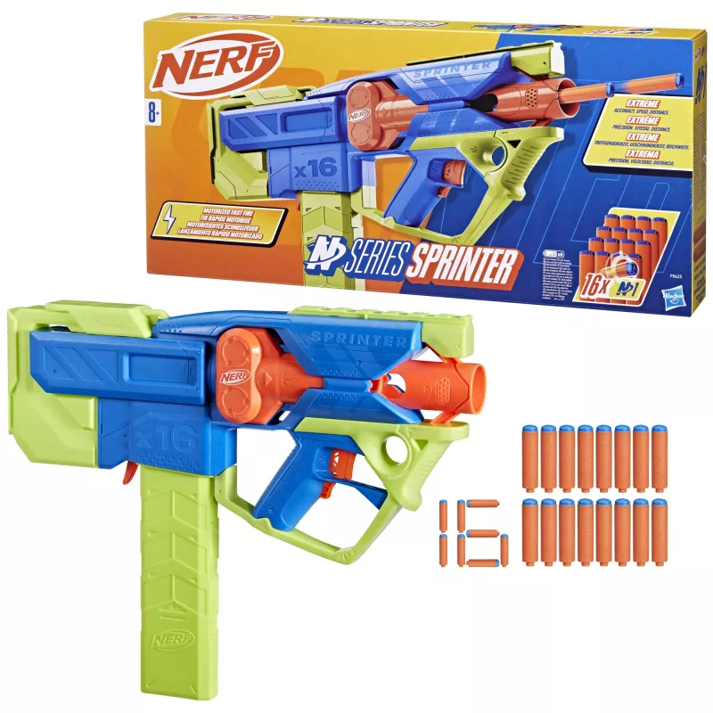 Rotaļu šāvējs Nerf N Series Sprinter F8625 zils zaļš oranžs