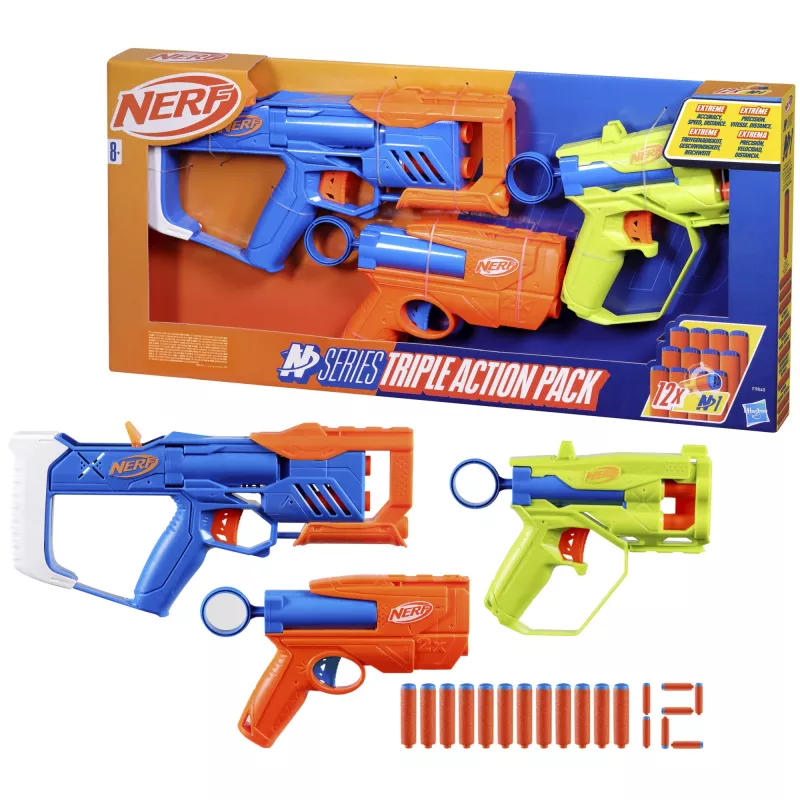 Nerf N Series Triple Action Pack, Rotaļu ierocis, 8 gadi
