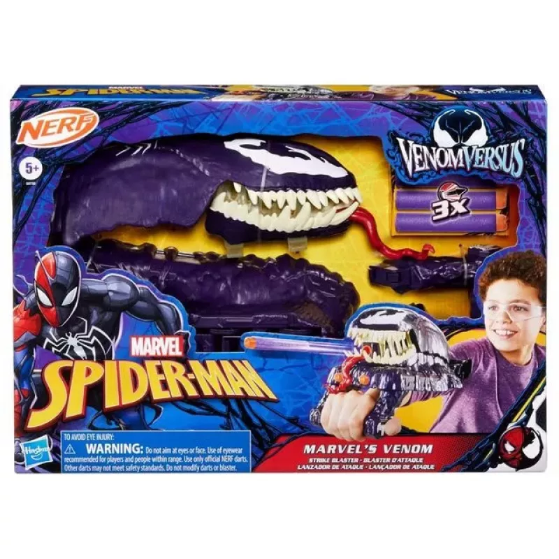 Rotaļlietu cimdu šāvējs Hasbro Marvel Spider-Man Venom Strike Blaster Violet