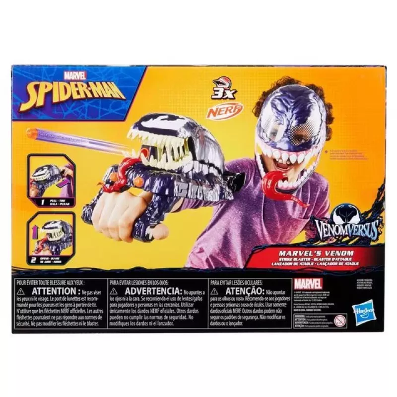 Rotaļlietu cimdu šāvējs Hasbro Marvel Spider-Man Venom Strike Blaster Violet