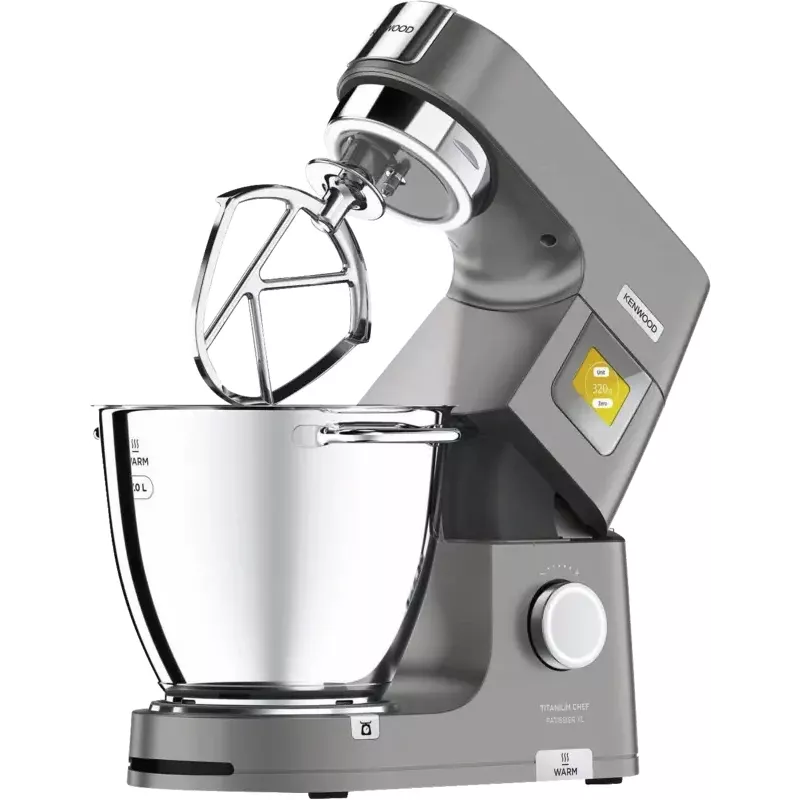 Virtuves kombains Kenwood KWL90.164SI — 1400 W, 7 L nerūsējošā tērauda bļoda, sudrabains, iebūvēti svari