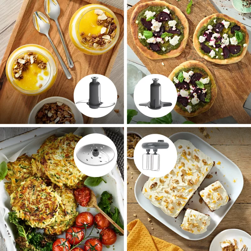 Kenwood FDM73.850SS virtuves kombains 1000 W 3 L pelēks iebūvēti svari