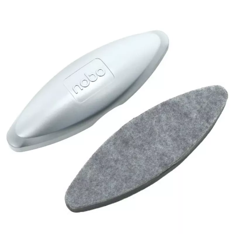 Nobo stikla tāfeles dzēšgumija, tāfeles tīrīšanas sausās drāniņas, sudraba, 42 mm, 200 mm, 58 mm, 90 g