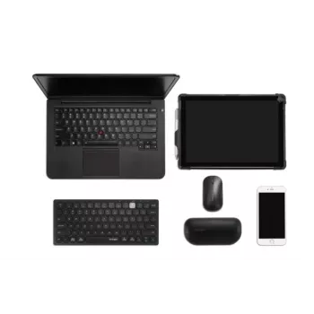 Kensington Dual Wireless Compact tastatūra - PN, Mini, bezvadu, Bluetooth, QWERTY, melna