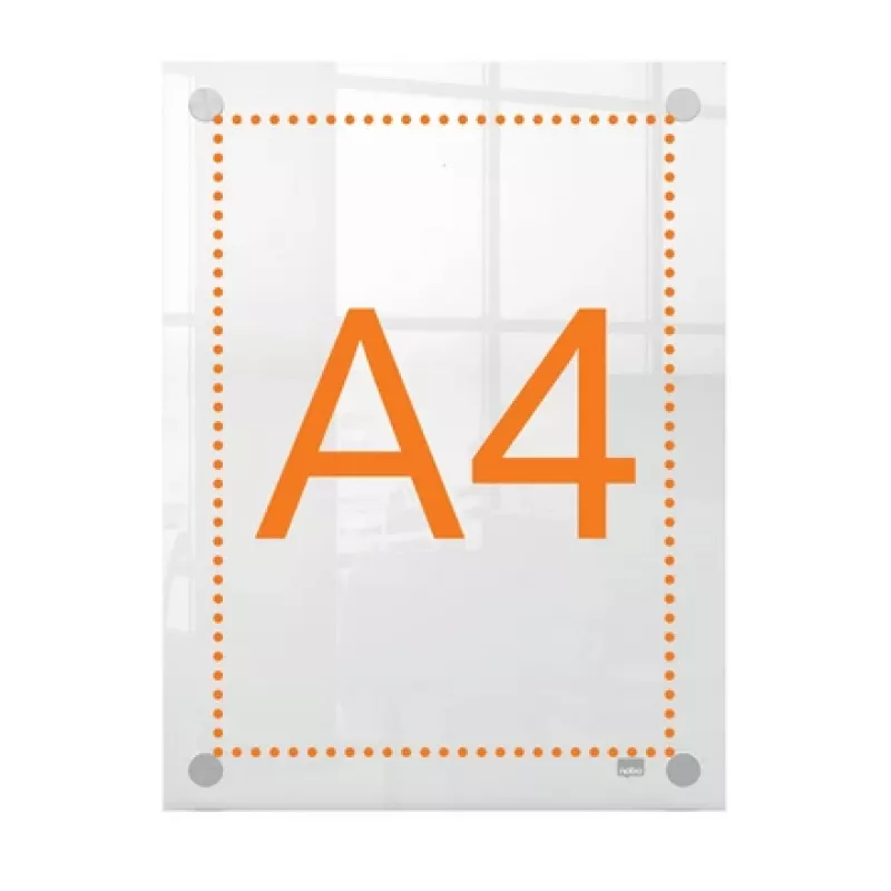 Nobo Premium Plus A4 caurspīdīgs akrila pie sienas stiprināms plakāta rāmis