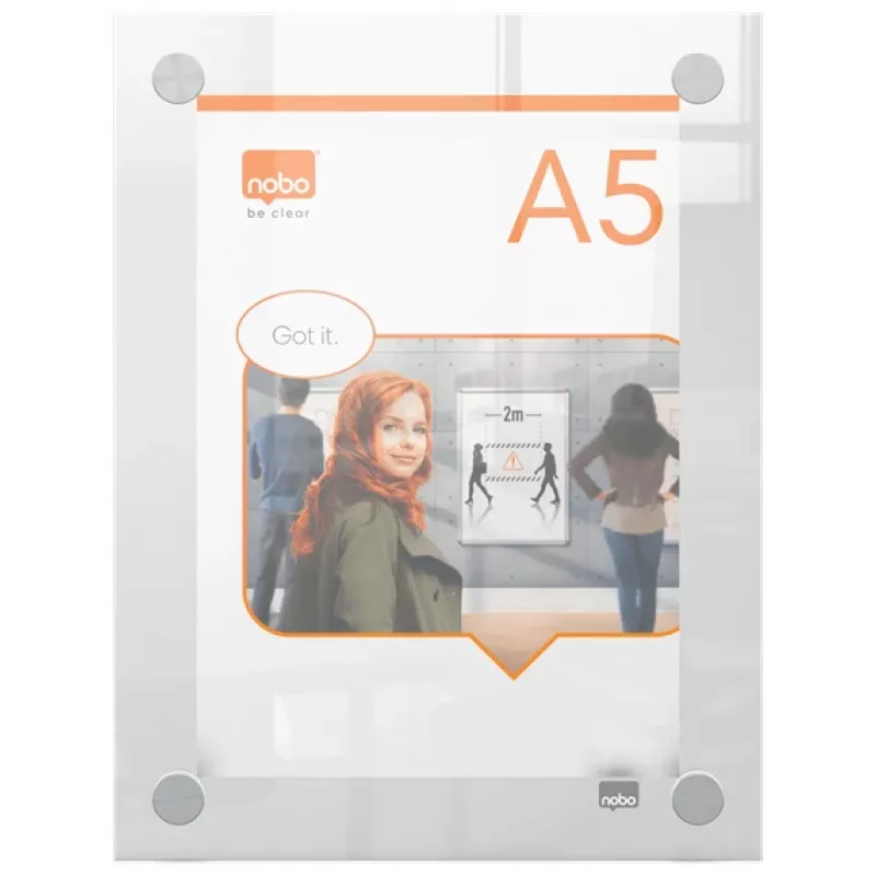 Nobo Premium Plus A5 dzidrs akrila sienas plakātu rāmis