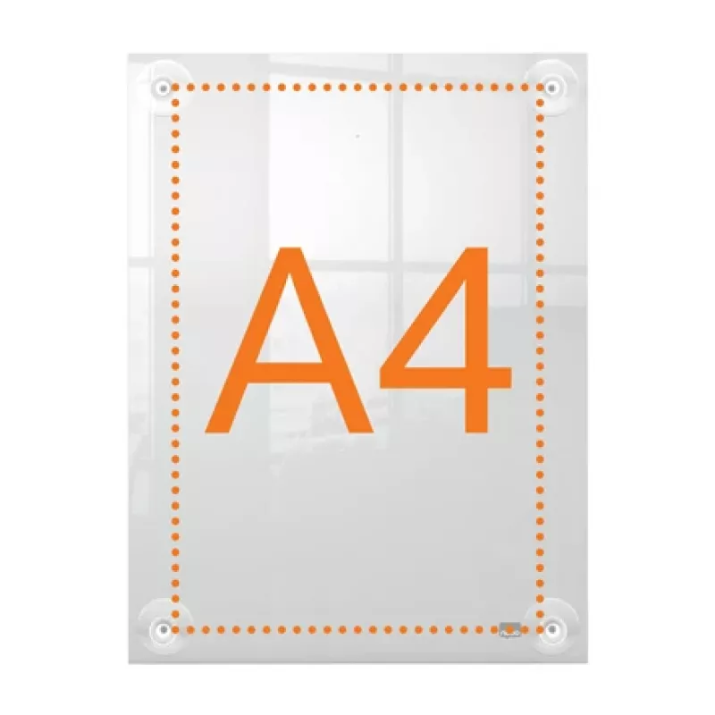 Nobo Premium Plus A4 caurspīdīgs akrila pie sienas stiprināms pārvietojams plakātu rāmis