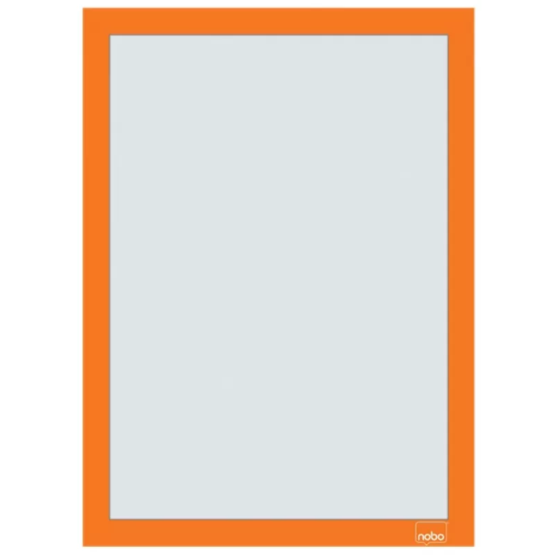 Nobo pašlīmējošs magnētisks plakātu rāmis A4, oranžs, A4, oranžs, portrets/ainava, 235 mm, 5 mm, 325 mm