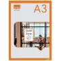 Nobo pašlīmējošais magnētiskais plakātu rāmis A3, oranžs, A3, oranžs, portrets/ainava, 235 mm, 10 mm, 450 mm