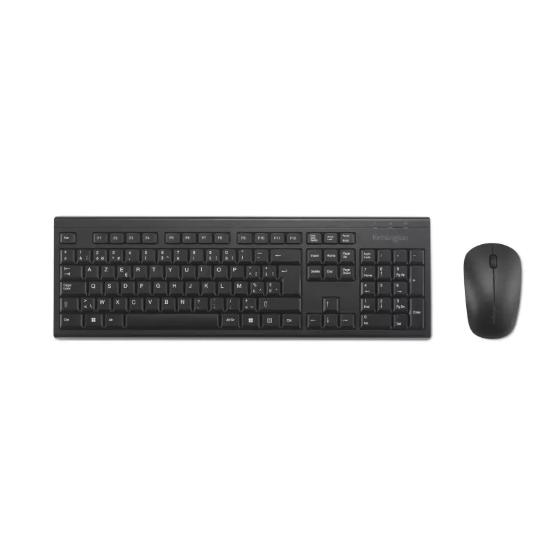Kensington K75562BE, Bezvadu, RF Wireless, Membrāna, AZERTY, Melna, Pele iekļauta
