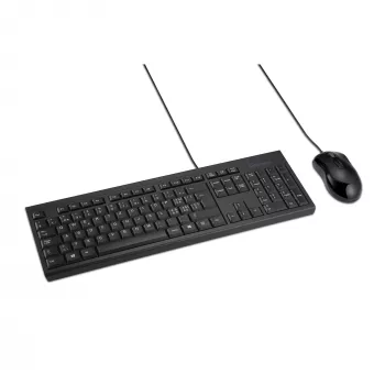 Kensington K75452CH, vadu, USB, membrānas, QWERTZ, melns, pele iekļauta
