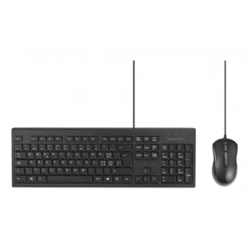 Kensington K75452CH, vadu, USB, membrānas, QWERTZ, melns, pele iekļauta
