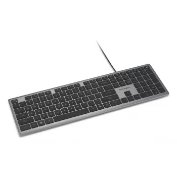 Kensington KB515 EQ USB-C/USB-A vadu tastatūra, pilna izmēra (100%), vadu, USB, šķērveida taustiņu slēdzis, QWERTY, pelēka