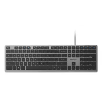 Kensington KB515 EQ USB-C/USB-A vadu tastatūra, pilna izmēra (100%), vadu, USB, šķērveida taustiņu slēdzis, QWERTY, pelēka