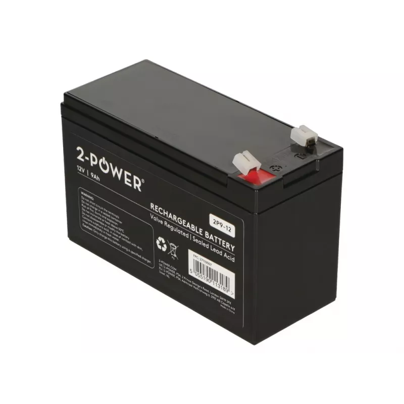 2-Power 2P9-12 UPS akumulators, noslēgts svina-skābes (VRLA), 12 V, 9 Ah