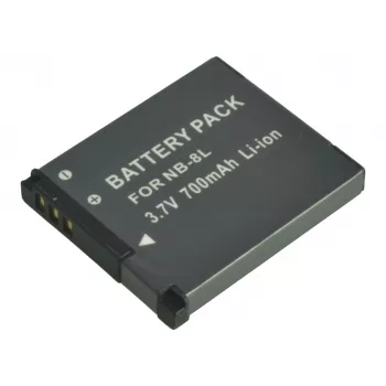 2-Power digitālās kameras akumulators 3,7V 700 mAh, 700 mAh, 3,7 V, litija jonu (Li-Ion)