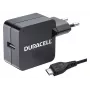 Duracell 2.4A tālruņa/planšetdatora sienas lādētājs, iekštelpām, maiņstrāva, 5 V, 2.4 A, melns