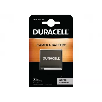 Duracell kameras akumulators – aizstāj GoPro Hero 4 akumulatoru, GoPro, 1160 mAh, 3,8 V, litija jonu (Li-Ion)