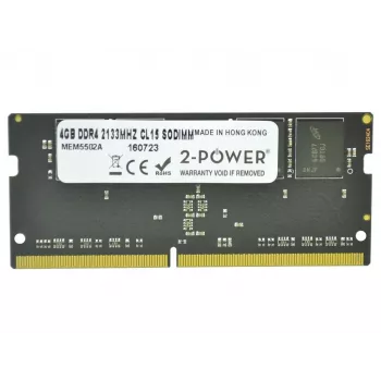 2-Power 4GB DDR4 2133MHz CL15 SODIMM atmiņa, 4 GB, 1 x 4 GB, DDR4, 2133 MHz, 260-pin SO-DIMM, pelēka