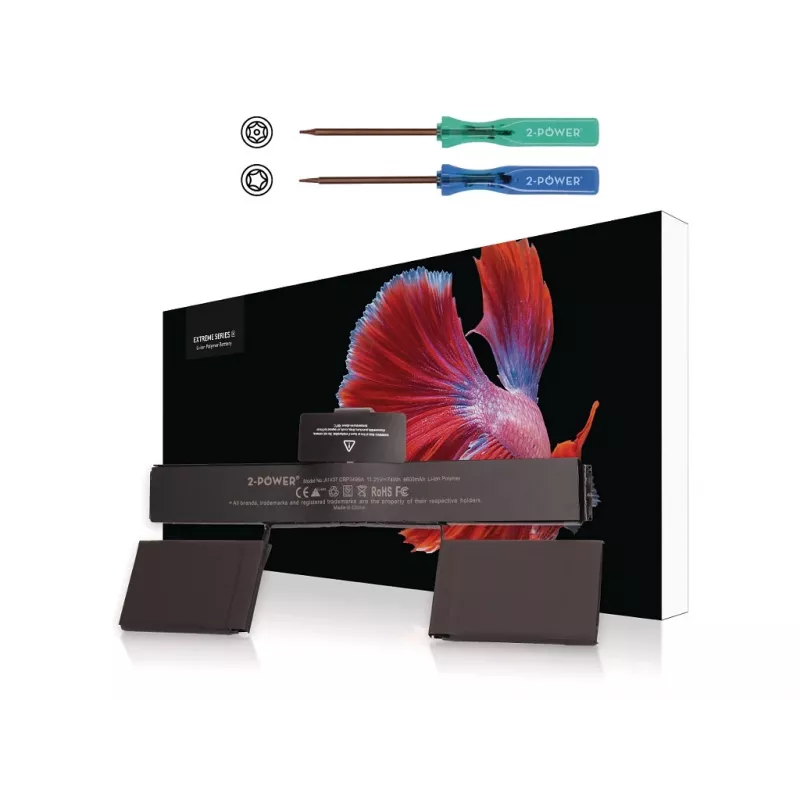 2-Power 11.21V 6600mAh Li-Polimēru klēpjdatora akumulators, akumulators, Apple MacBook Pro 13 collu A1425 (Late 2012 EMC2557, Early 2013 EMC2672)