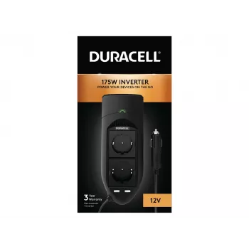 Duracell 175 W dubultā EU kontaktligzdas pārveidotājs, universāls, iekštelpām, 12 V, 175 W, 12 V, DC1-uz-DC2