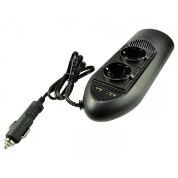 Duracell 175 W dubultā EU kontaktligzdas pārveidotājs, universāls, iekštelpām, 12 V, 175 W, 12 V, DC1-uz-DC2