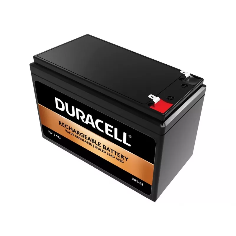 Duracell 12V 9Ah VRLA akumulators, hermētiski noslēgts svina skābes (VRLA), 12 V, 9 Ah, 9000 mAh, 108 Wh, 2,4 kg