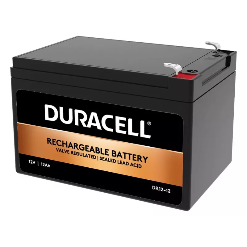 Duracell 12V 12Ah VRLA akumulators, Hermētisks svina skābes (VRLA), 12 V, 12 Ah, 12000 mAh, 144 Wh, Melns