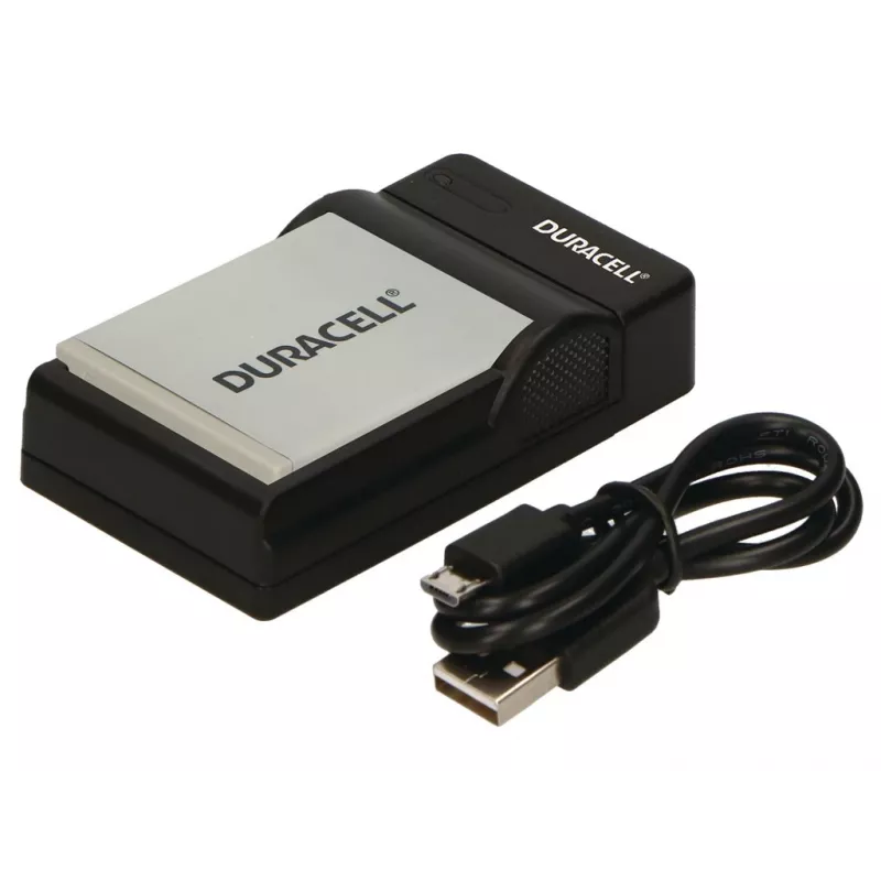 Duracell digitālās kameras akumulatora lādētājs, USB, iekštelpu akumulatora lādētājs, Canon NB-4L, NB-5L, melns, 5 V, 5 V