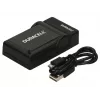 Duracell digitālās kameras akumulatora lādētājs, USB, iekštelpu akumulatora lādētājs, Nikon EN-EL20, EN-EL22, EN-EL24, melns, 5 V, 5 V